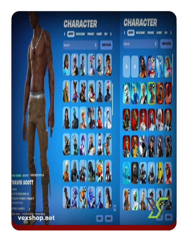  Buy Fortnite Account 187 SKINS Travis Scott Ikonik 