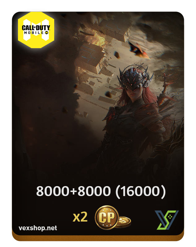  كول اوف ديوتي موبايل عرض الدبل 8000+8000 ( 16000 ) CP (شحن رسمي) 