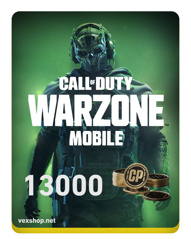  Call of Duty Warzone Mobile 13000 CP Official Top Up 