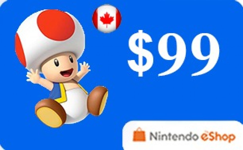  Nintendo Switch 99 CAD Canada Gift Card [ Digital Key ] 