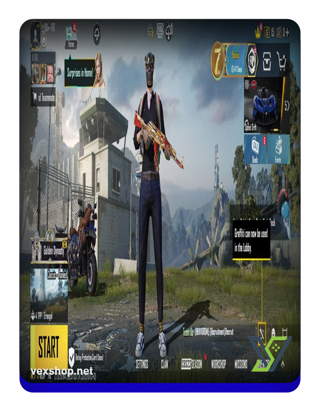  Buy PUBG Mobile Level 51 Account - 3 Upgraded Weapons [Full Access] 