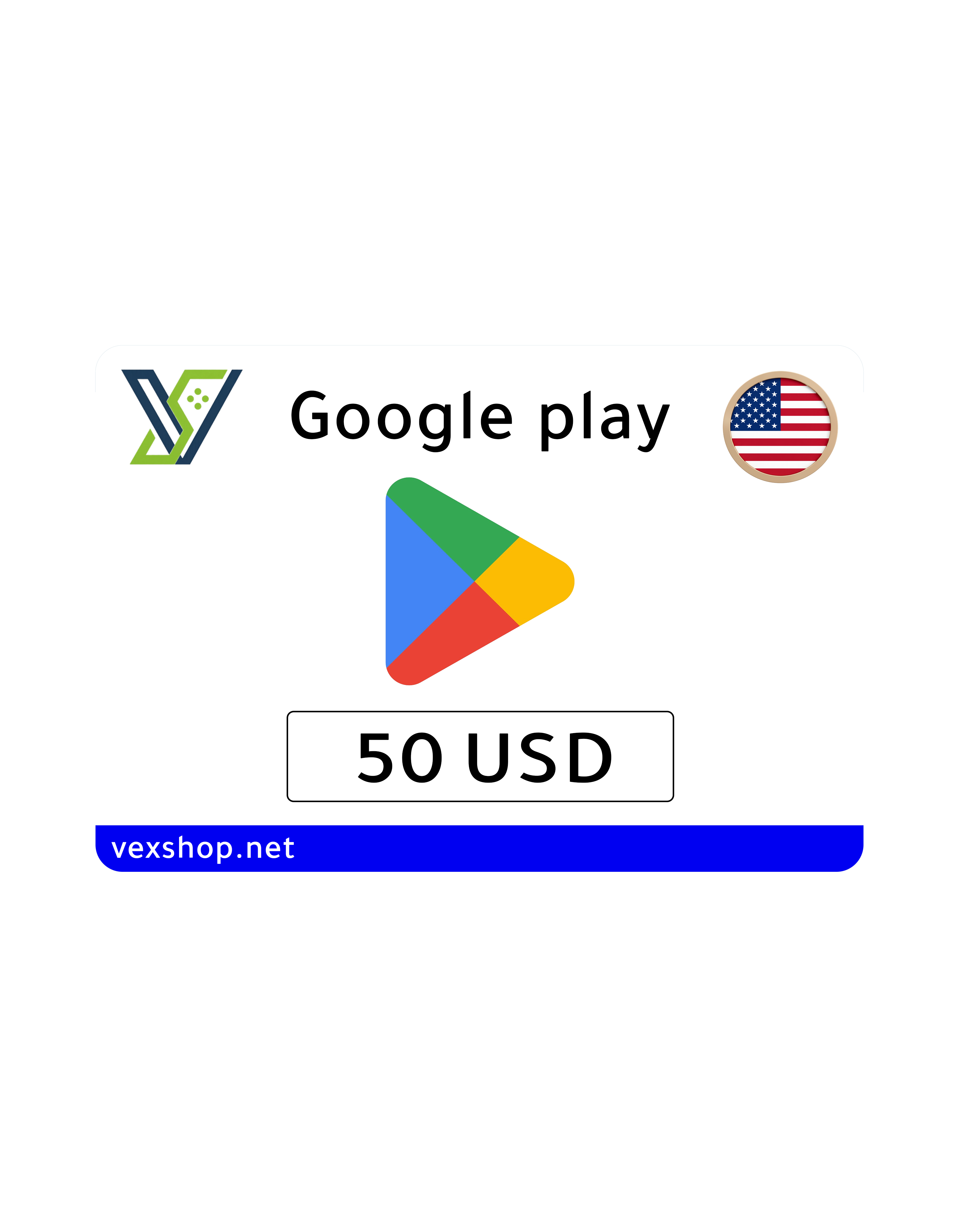  Google Play $50 Gift Card - USA - [ Key ] 
