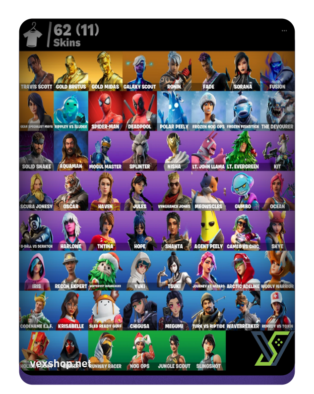  Buy Fortnite Account 62 skins Travis Scott | Gold Brutus [Full Access] 