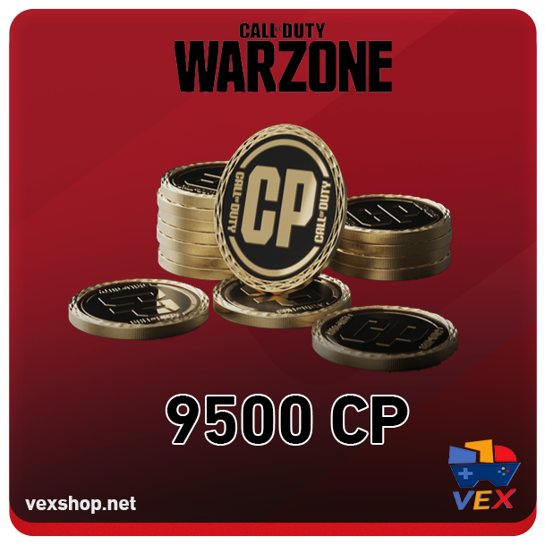  شحن نقاط Call of Duty Warzone بقيمة 9500 