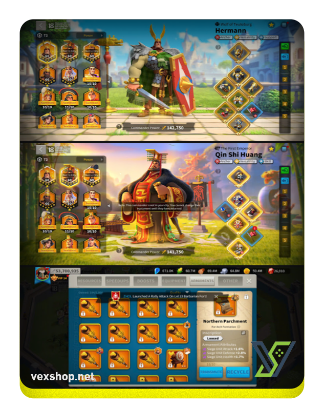  Rise of Kingdoms VIP 14 Power 53 Million Account [Full Access] 