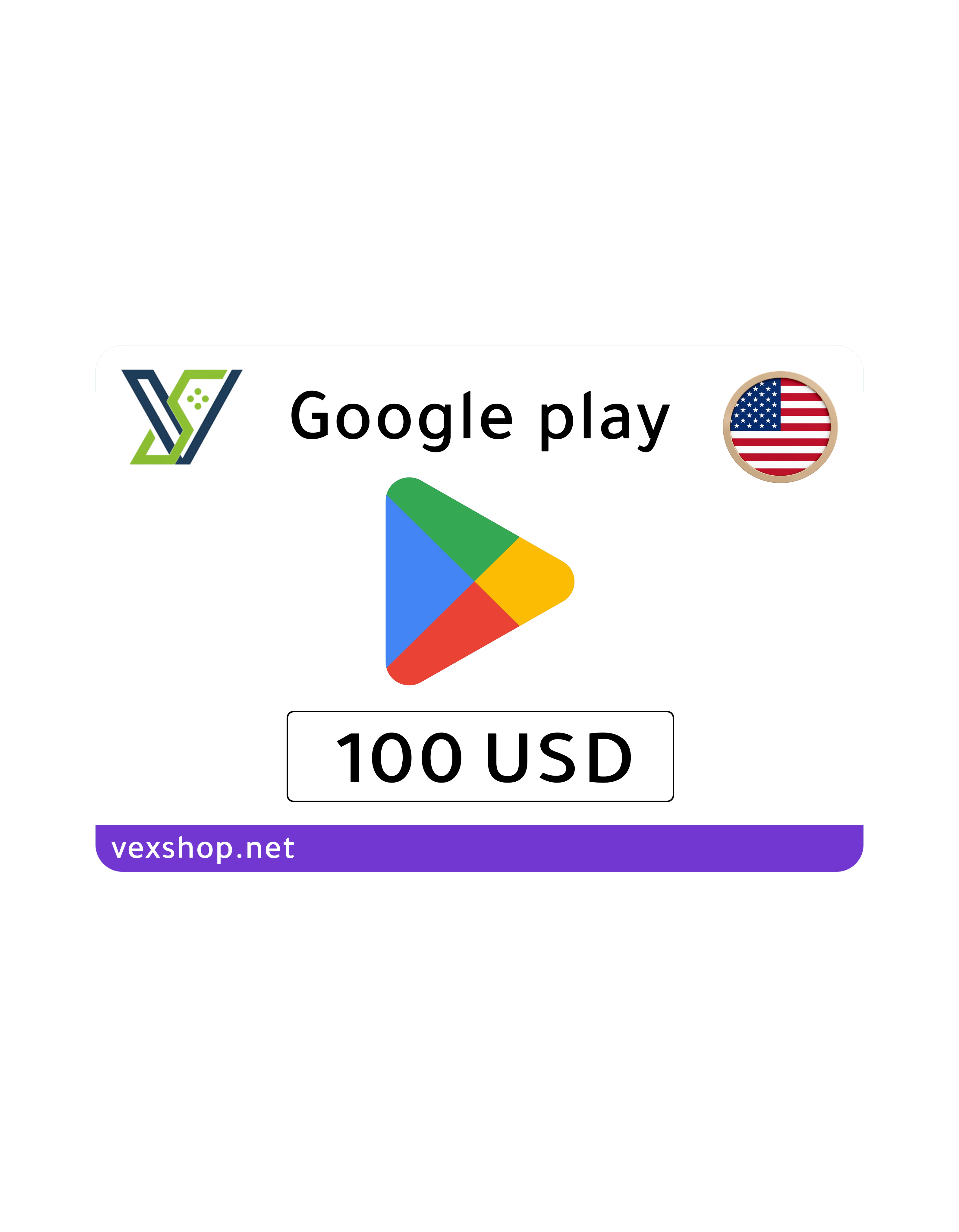  قوقل بلاي بقيمة 100$ - أمريكي - [ مفتاح ] 