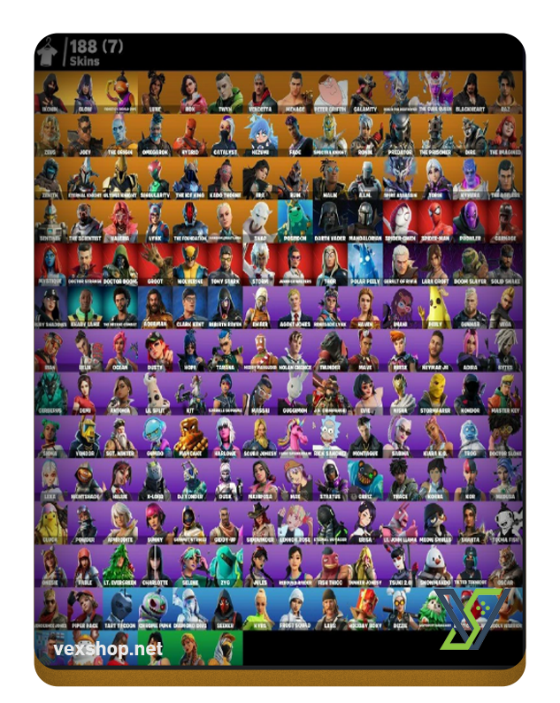  Buy Fortnite Account 190 SKINS IKONIK, GLOW  [Full Access] 