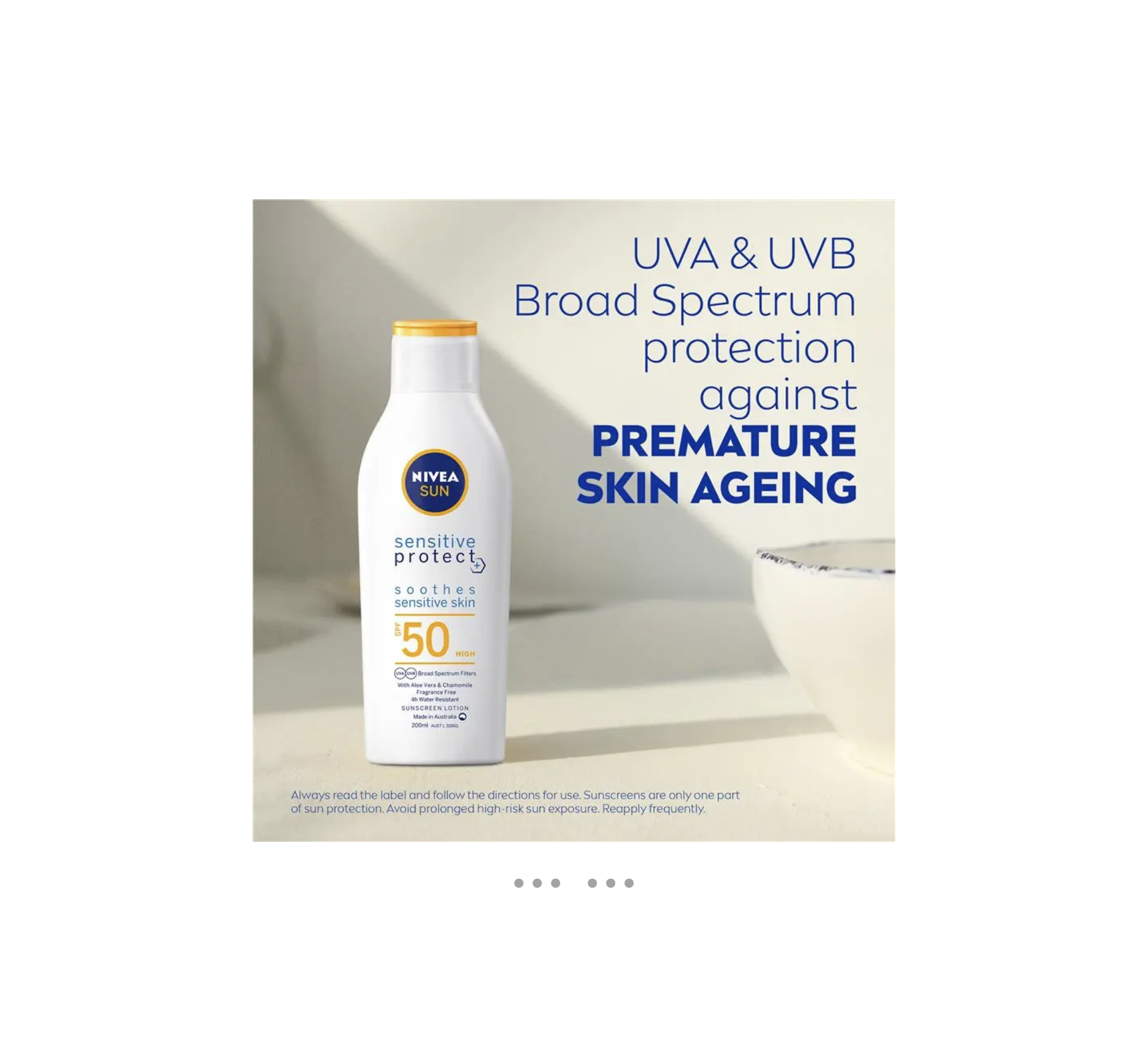  نيفيا صن سينسيتيف بروتكت لوشن واقي شمس SPF 50 للبشرة الحساسة 200 مل 