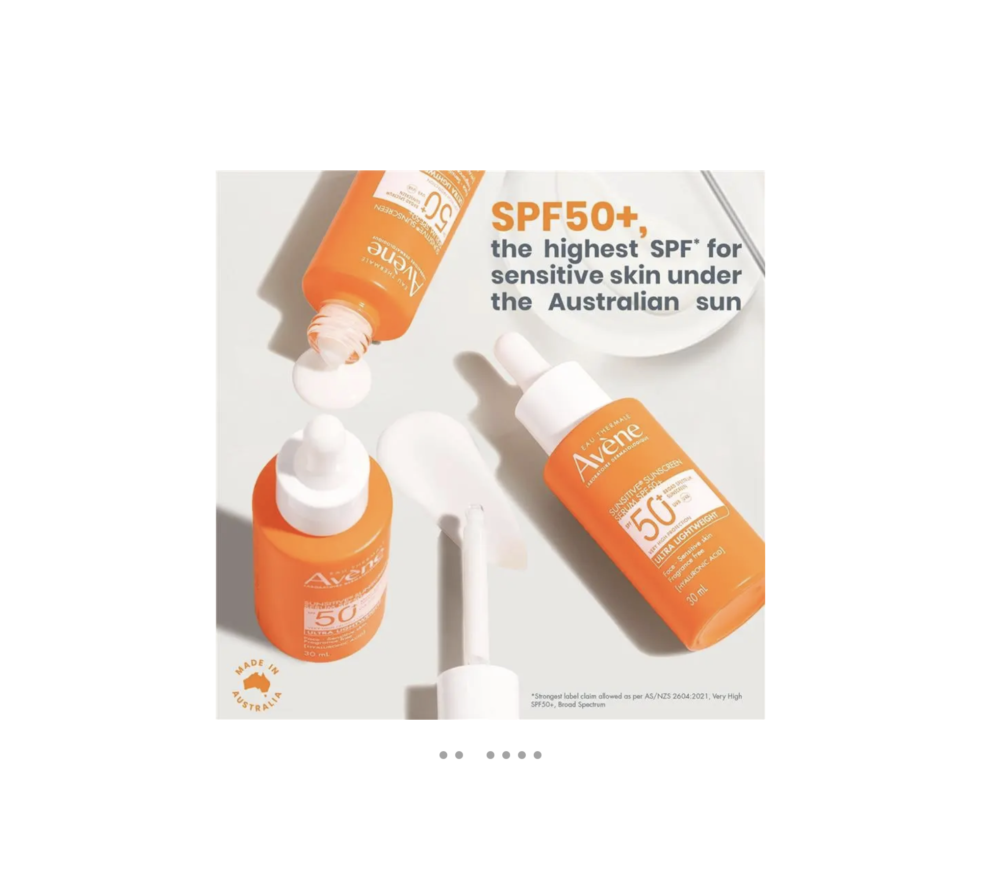  أفين سونسيتيف سيروم واقي شمس SPF 50+ للوجه 30 مل 