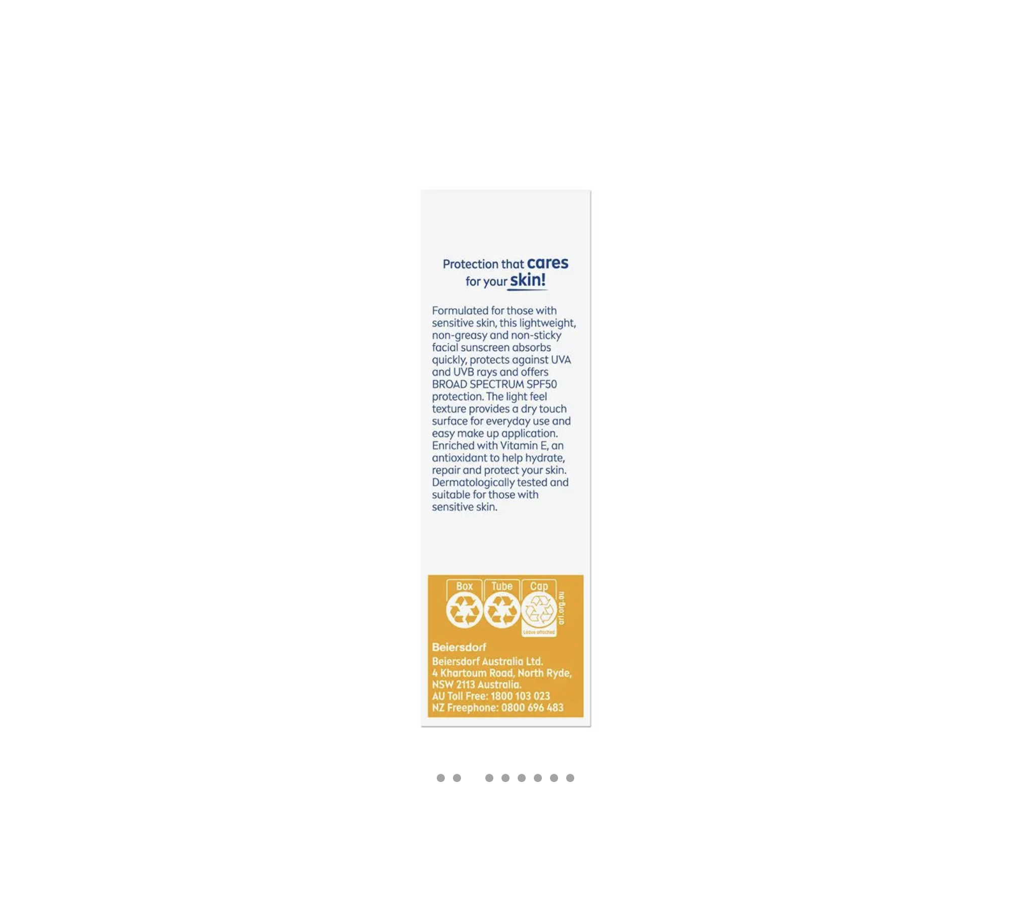  نيفيا صن يو في للوجه للبشرة الحساسة SPF 50 ‏50 مل 