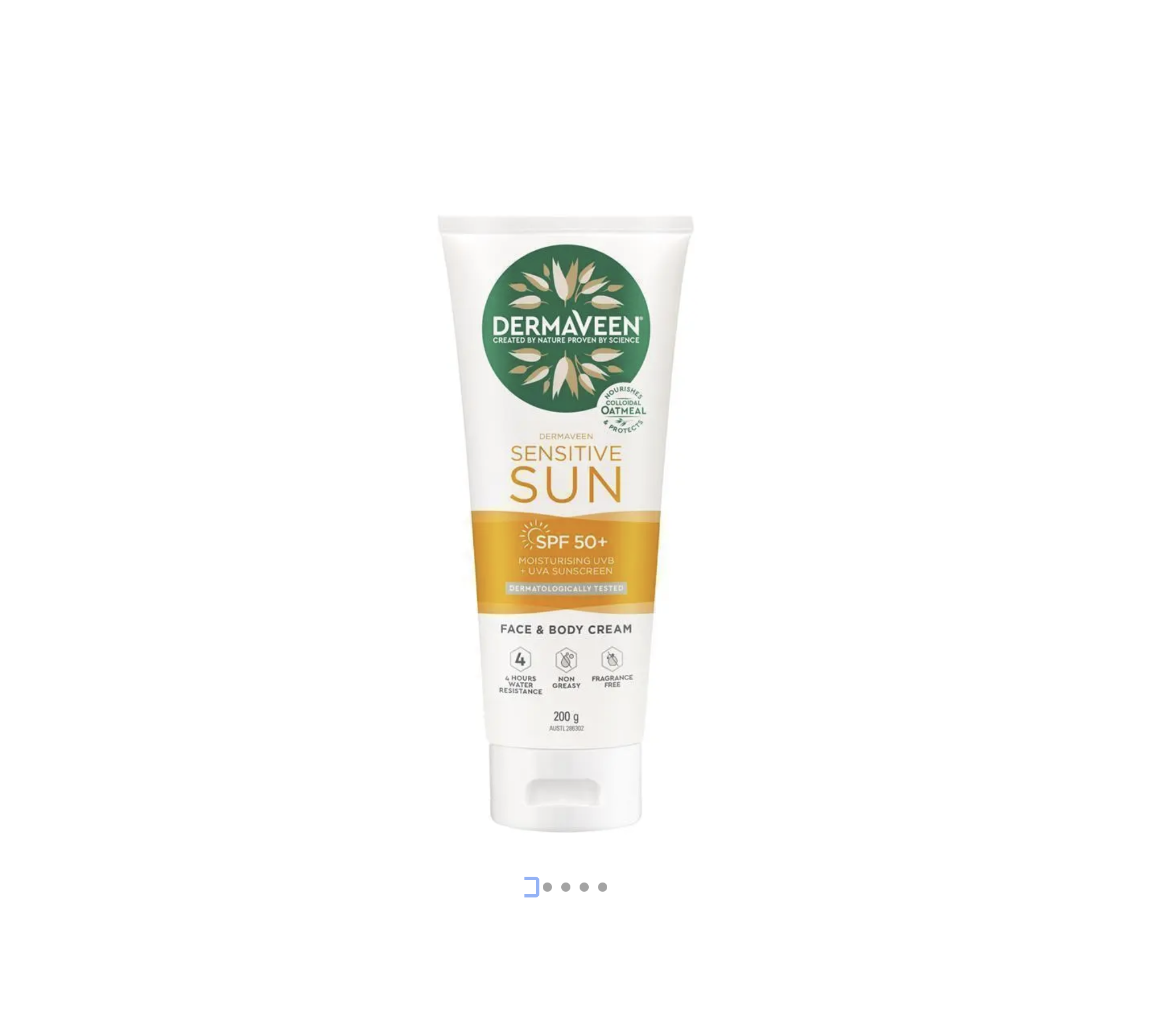  ديرمافين للبشرة الحساسة واقي شمس مرطب SPF 50+ للوجه والجسم 200 جم 