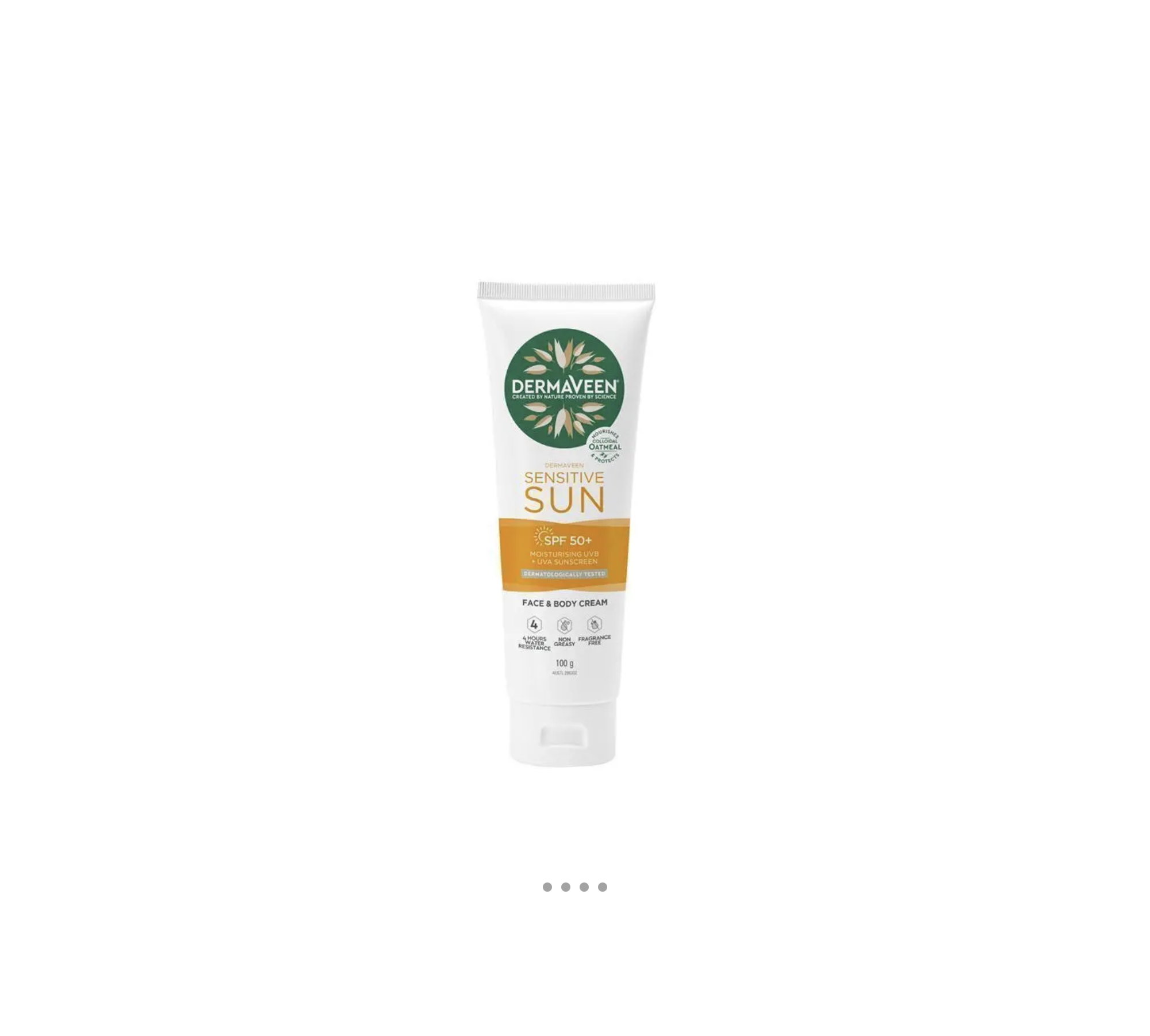  ديرمافين للبشرة الحساسة واقي شمس مرطب SPF 50+ للوجه والجسم 100 جم 