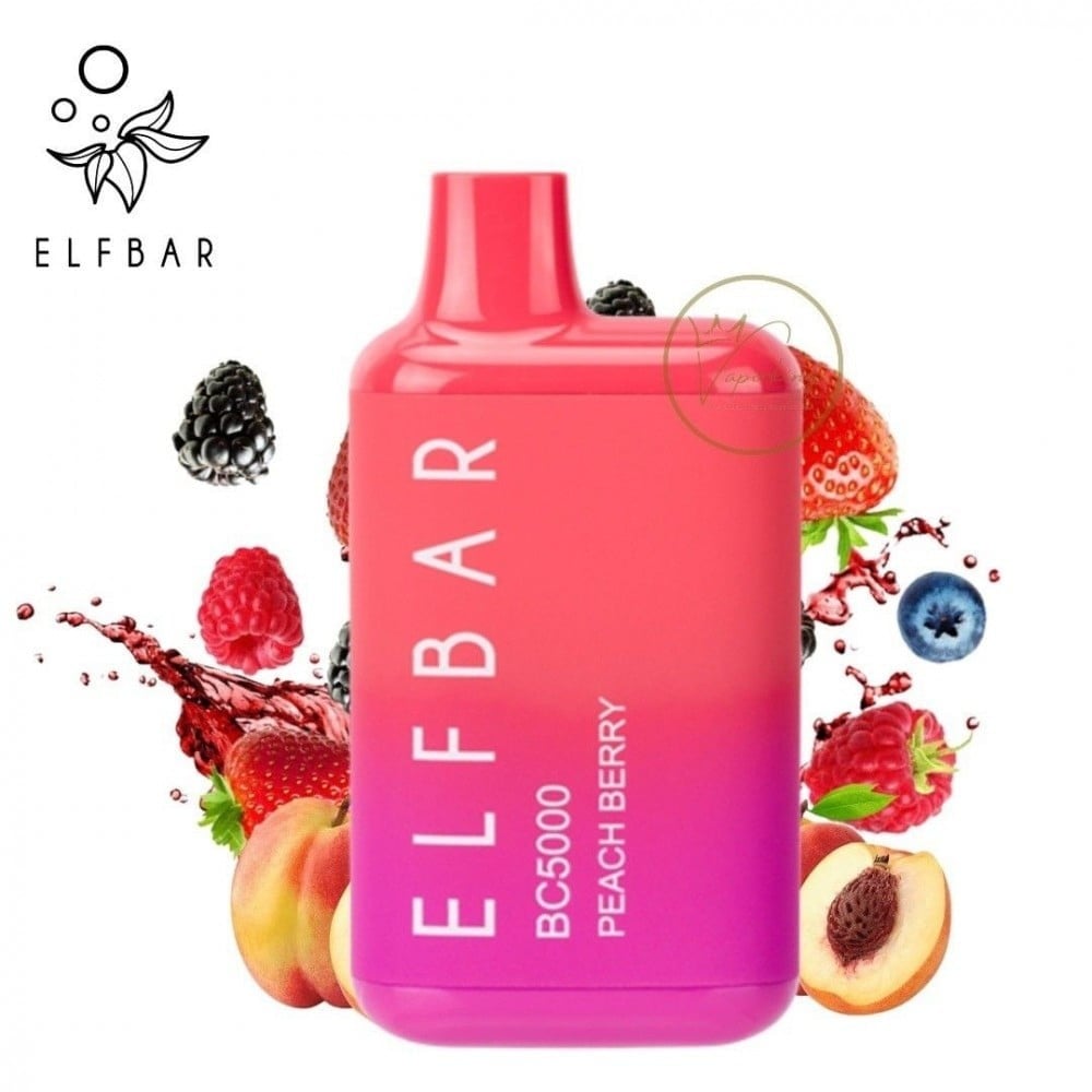 سحبة الف بار موشة خوخ توت Elf Bar BC5000 puff Disposable Peach Berry