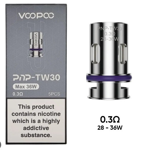 كويلات فوبو دراق 4 مقاومة 0.3 Voopoo PnP-TW30 0.3 Ohm بالحبه