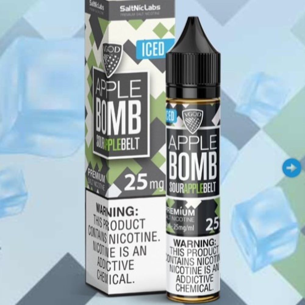 نكهة فيقود سولت تفاح حامض بارد Bomb Apple VGOD ICED