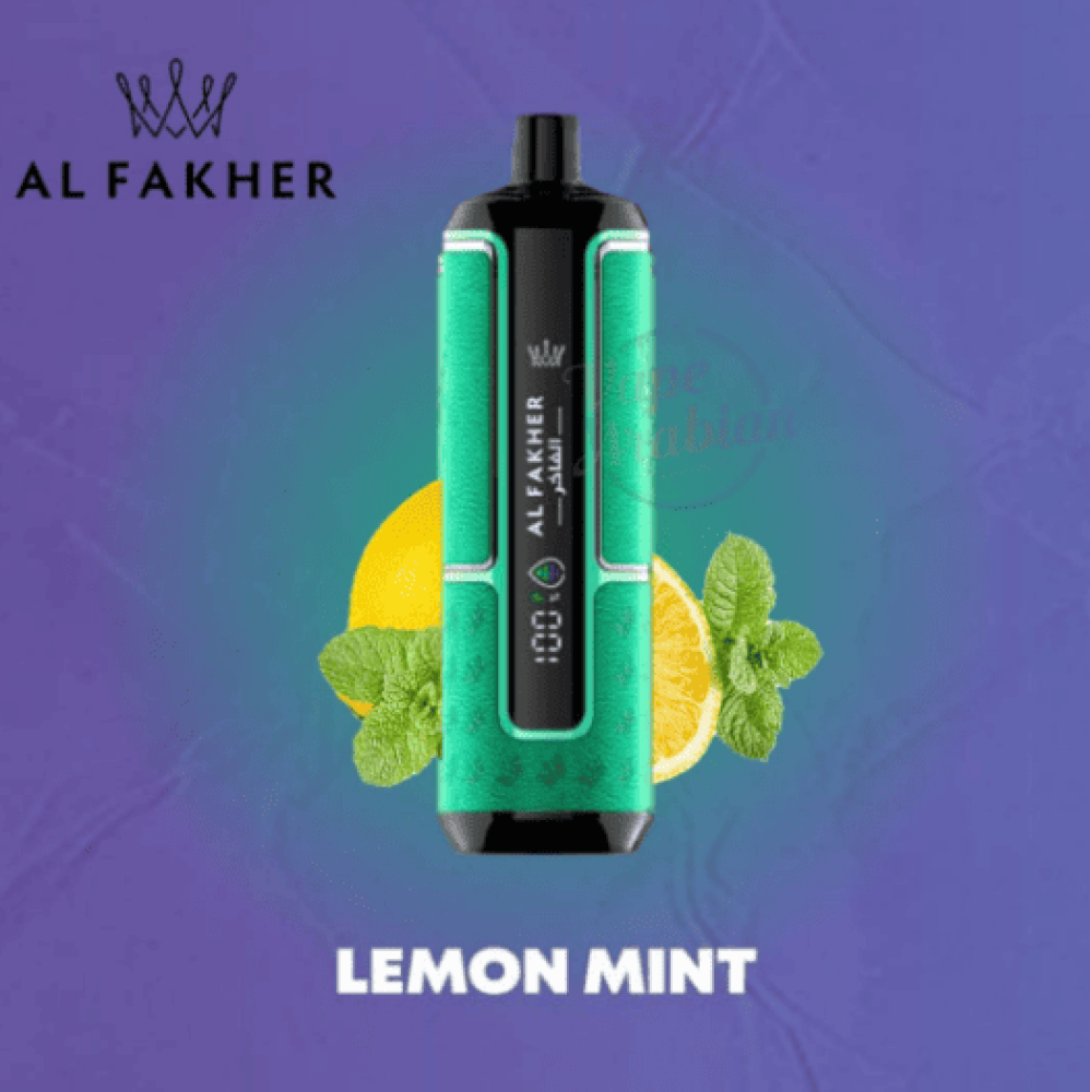 كراون بار الفاخر 15000 سحبة بطعم ليمون نعناع AL FAKHER CROWN BAR HYPER