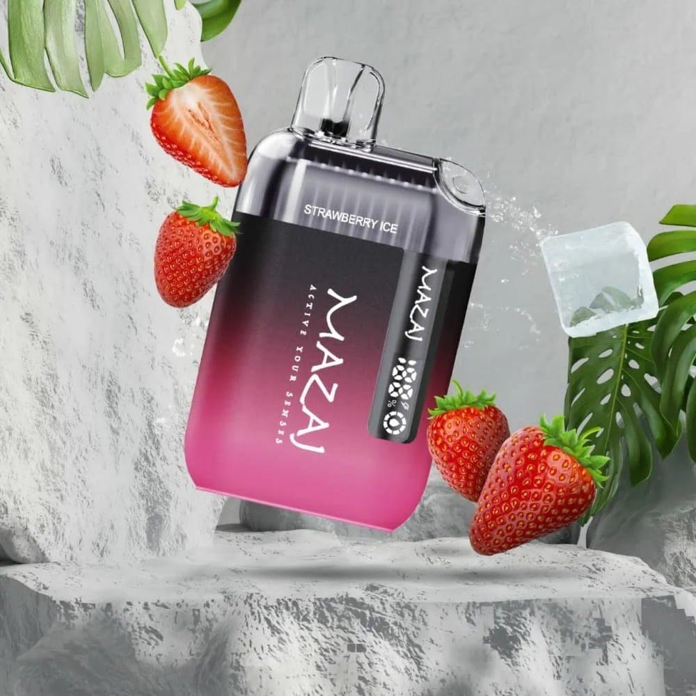 مزاج 9000 سحبة فراولة ايس MAZAJ 9000 PUFFS STRAWBERRY ICE