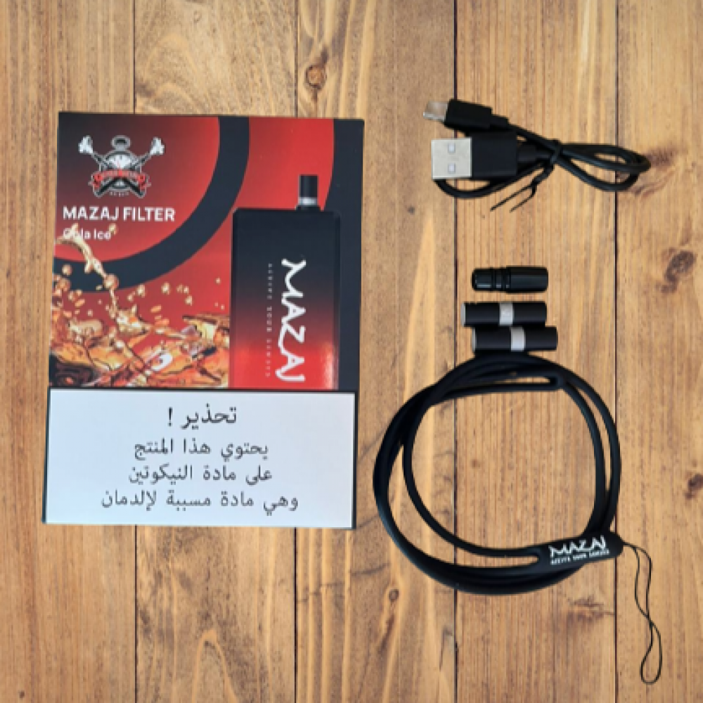 سحبة مزاج فلتر 6500 موشة كولا ايس Mazaj Filter 6500 Puff Cola ICE