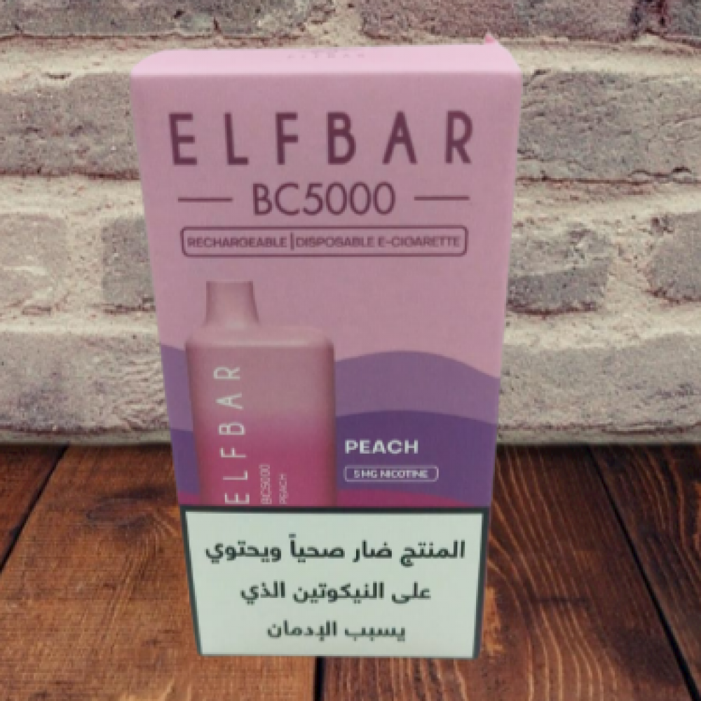 سحبة الف بار موشة خوخ Elf Bar BC5000 puff Disposable Peach
