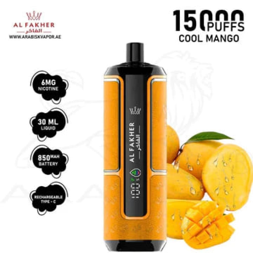 كراون بار الفاخر 15000 سحبة بطعم مانجو بارد AL FAKHER CROWN BAR HYPERM