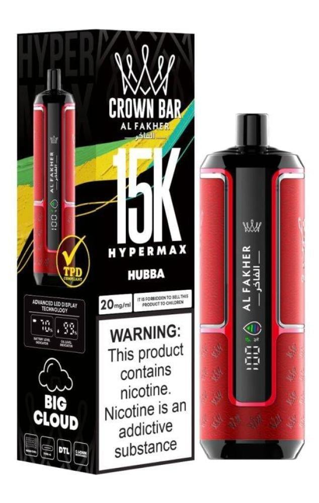 فيب الفاخر كراون بار هايبر ماكس 15 الف سحبة Al Fakher Hypermax 15k Puf