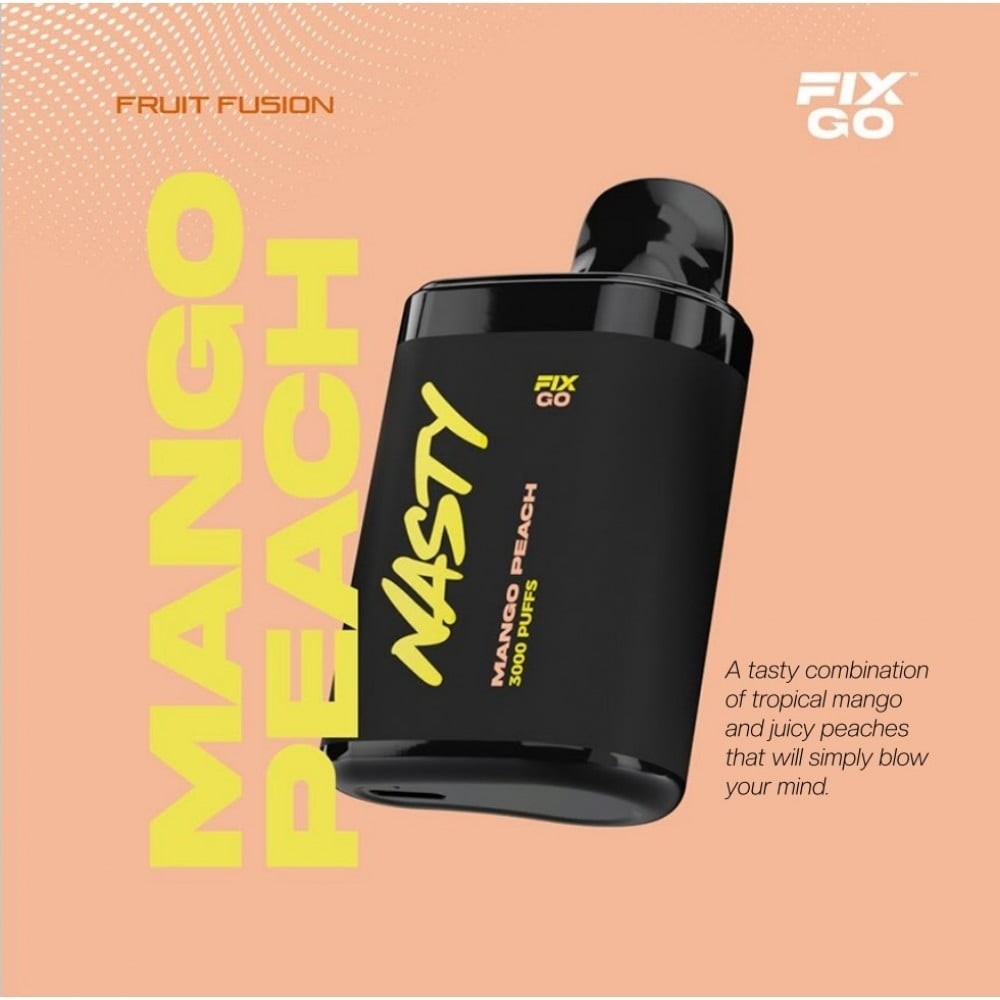 ناستي 3000 فوكس فيكس جو مانجو خوخ NASTY FIX GO 3000 Mango Peach