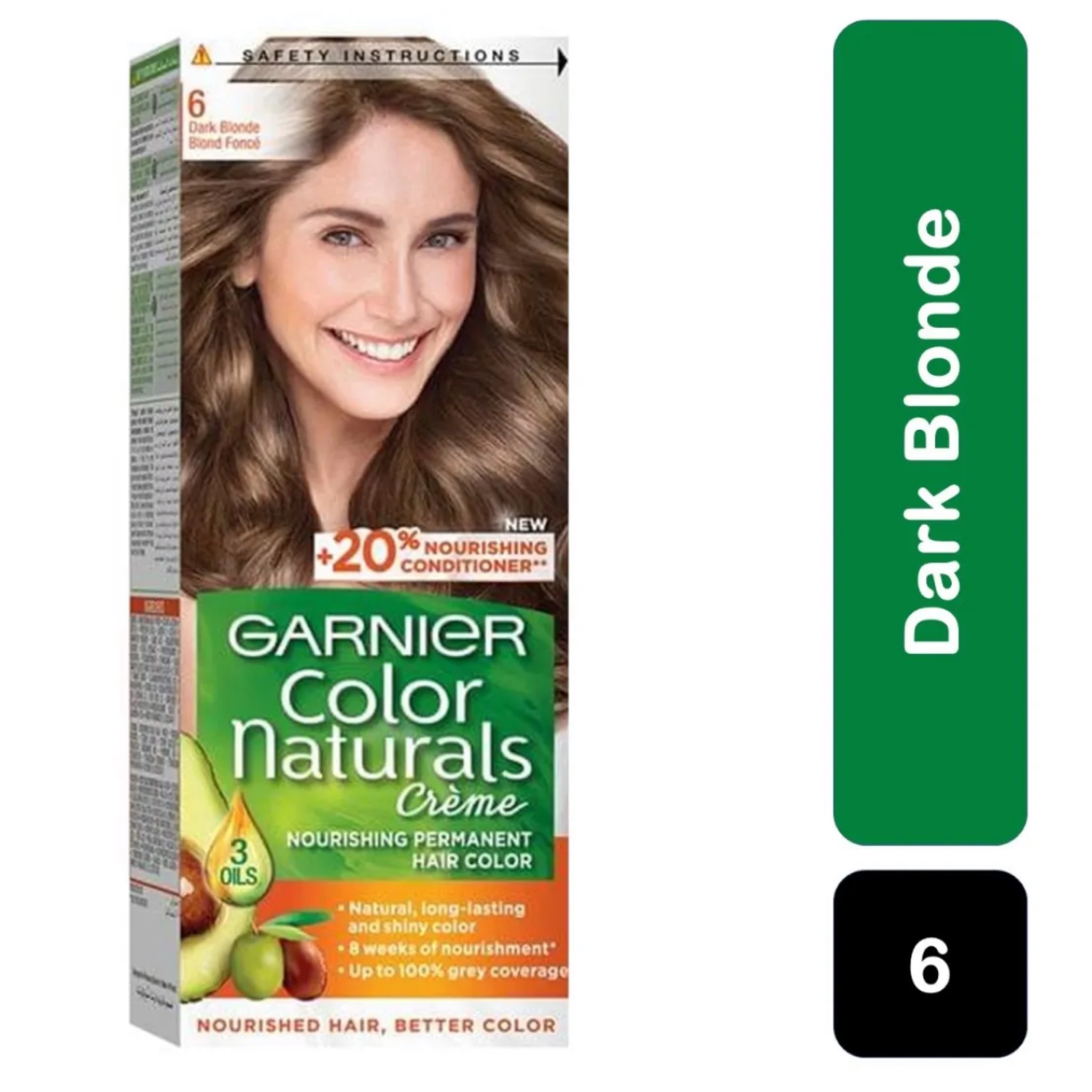 صبغة غارنيه لون أشقر داكن جذاب وطبيعي 6 ( Garnier Color Naturals )