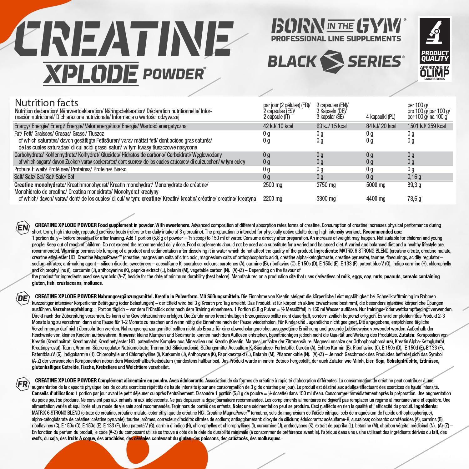  Olimp Creatine Monohydrate Powder 550g - No Flavor  