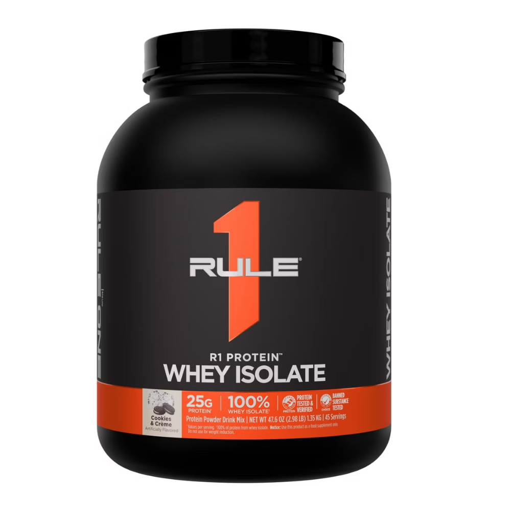  Rule One Proteins R1 Whey Protein Isolate 3lb - Cookies & Cream 