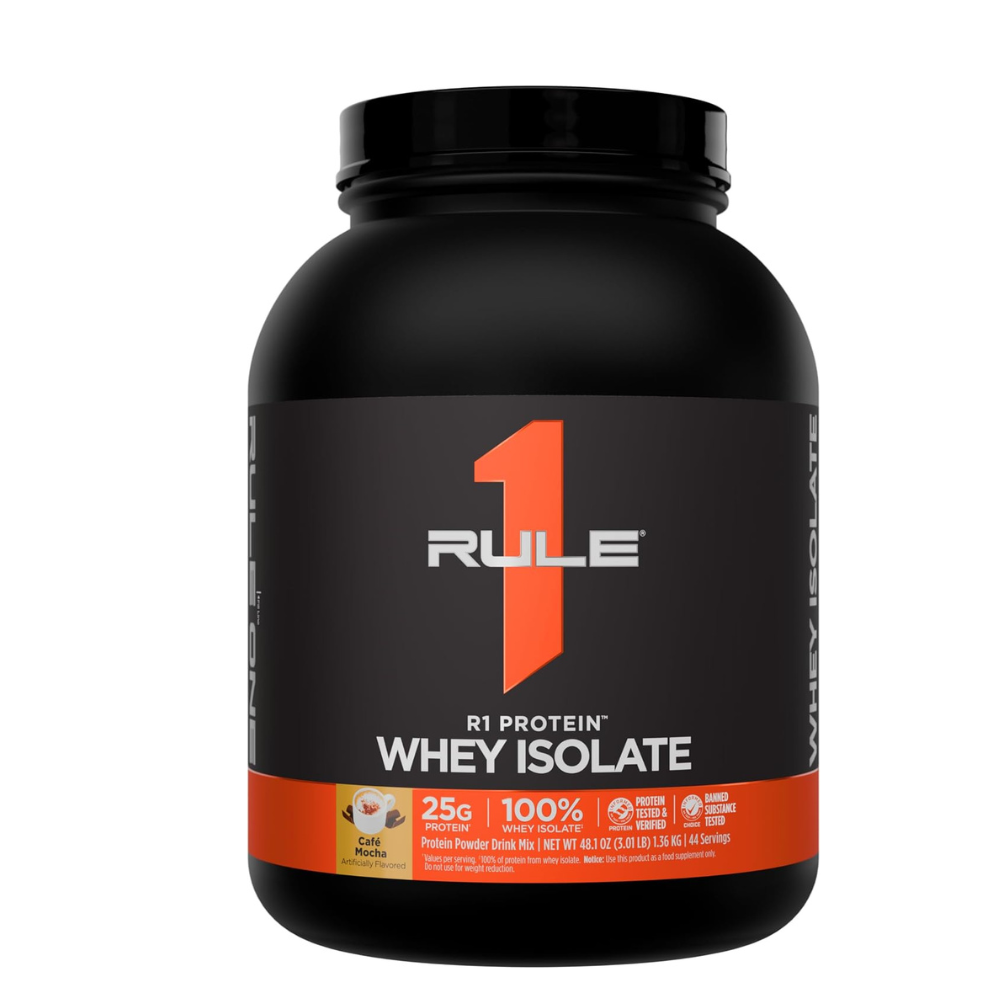  Rule One Proteins R1 Whey Protein Isolate 3lb - Cafe Mocha 