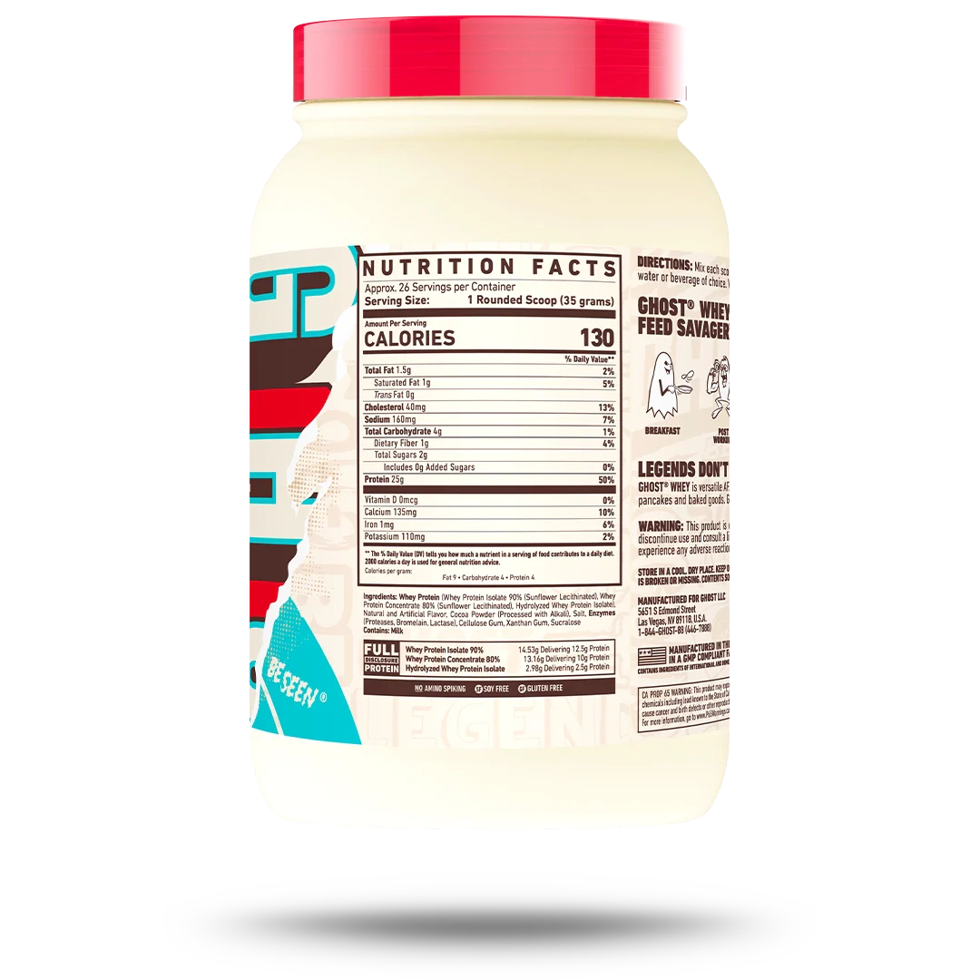  Ghost Whey Protein Powder - Milk  Chocolate - 26 Servings 