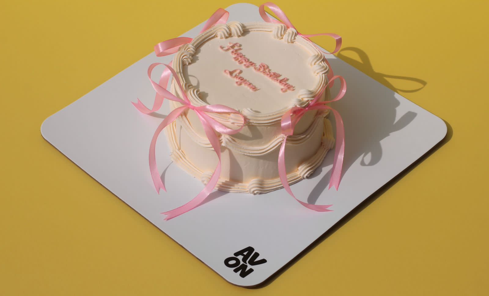 Pink Satin Bow Cake
