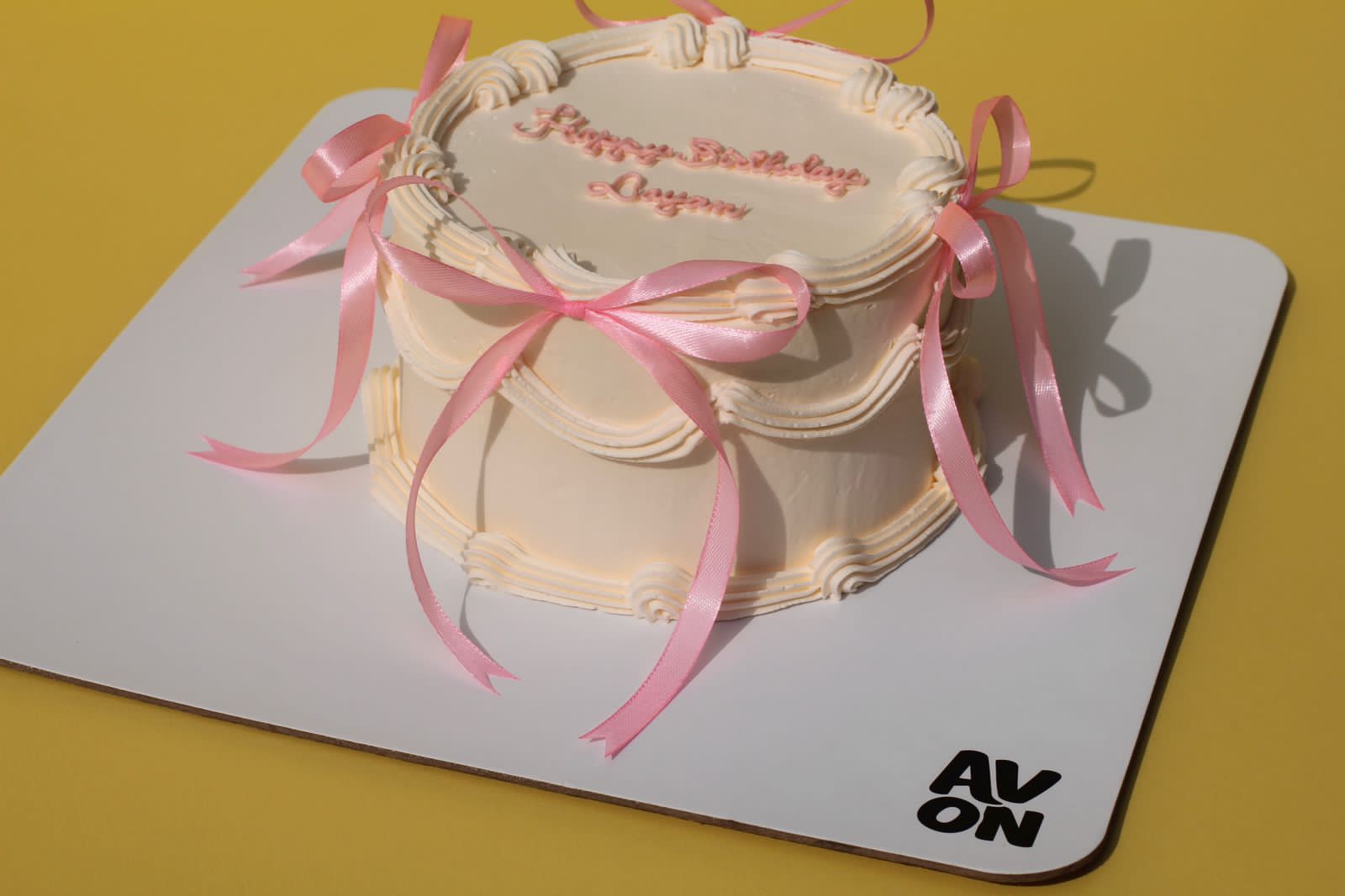 Pink Satin Bow Cake