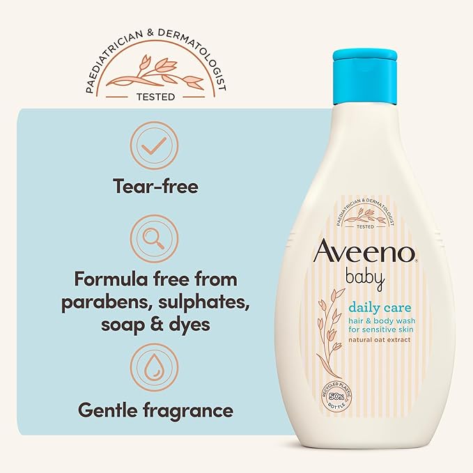  Aveeno Baby Daily Care Hair Body Wash, 250 ml 