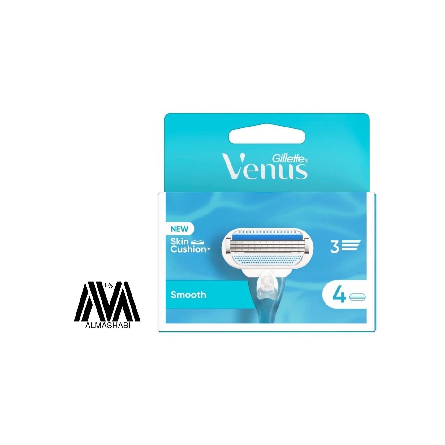  Gillette Venus Smooth Women's Razor Blade Refills, 4 Count 