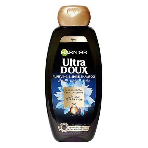  Garnier Ultra Doux Shampoo with Black Charcoal and Black Seed Oil, 600 ml 
