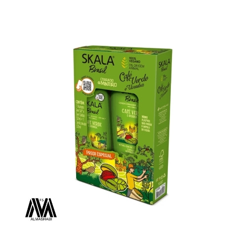  Scala Brazilian Green Coffee Shampoo and Conditioner Set - 325 ml 