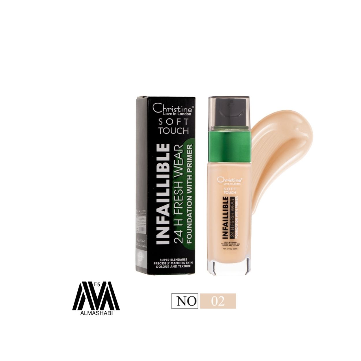  Christine Soft Touch Full Coverage Foundation No. 02 