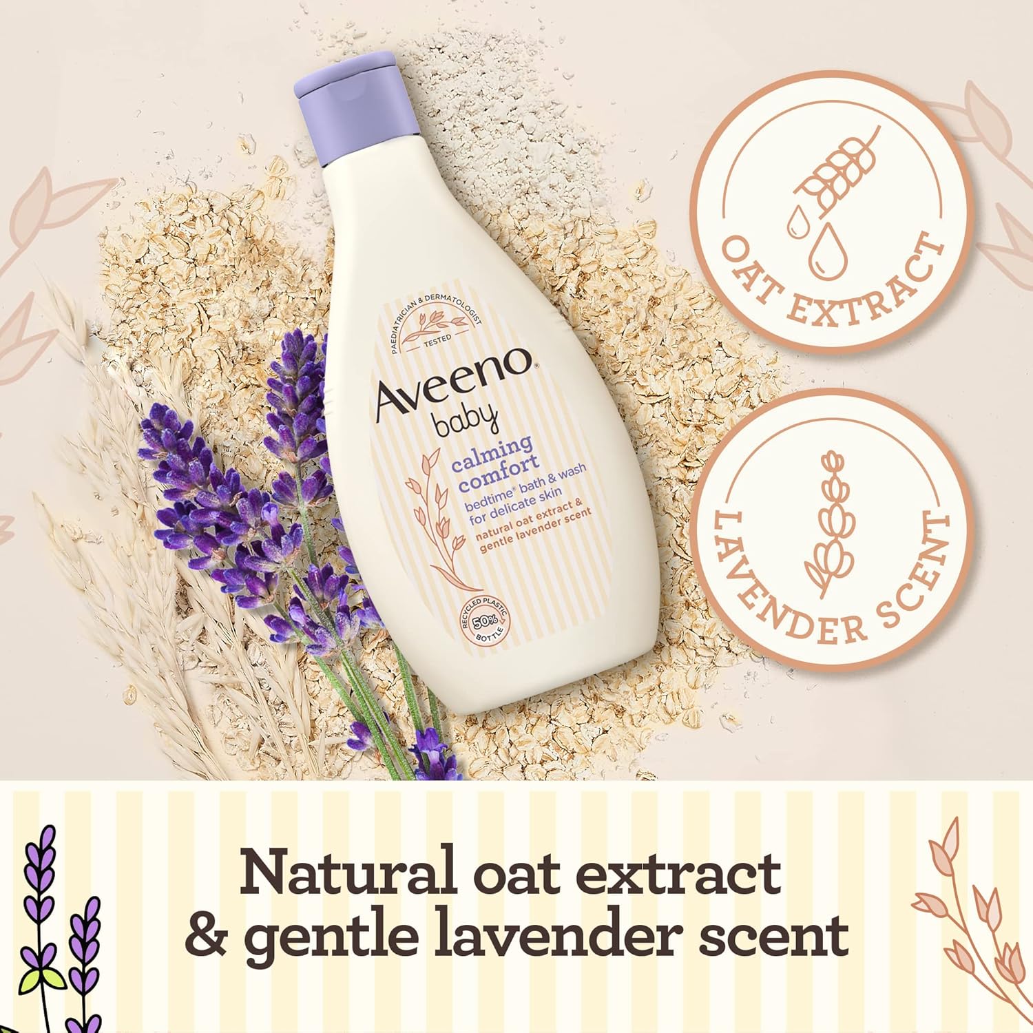  Aveeno Baby Calming Comfort Bedtime Bath Wash, 250 ml 