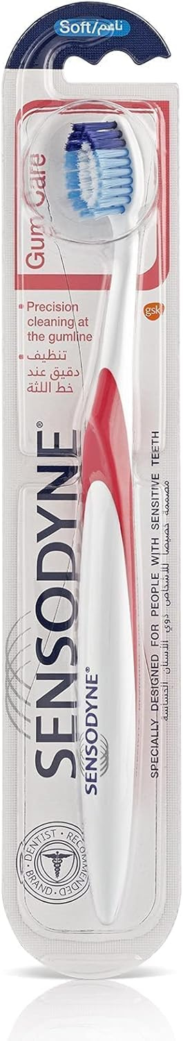  Sensodyne Toothbrush For Sensitive Teeth, Gum Care Brush With Soft Bristles, Multi-Colour 