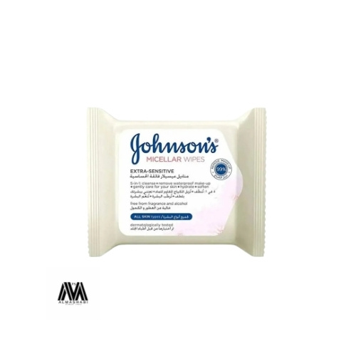  Johnson's Micellar Makeup Remover Wipes for Sensitive Skin - 25 Wipes 
