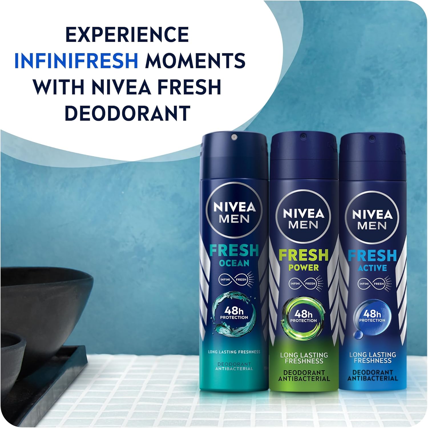  Nivea Men Fresh Active Deodorant Fresh Perfume Spray 200 ml 