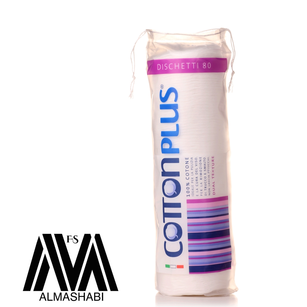  80/2-قطن تجميل ايطالي80حبة Cotton Plus Dischetti 