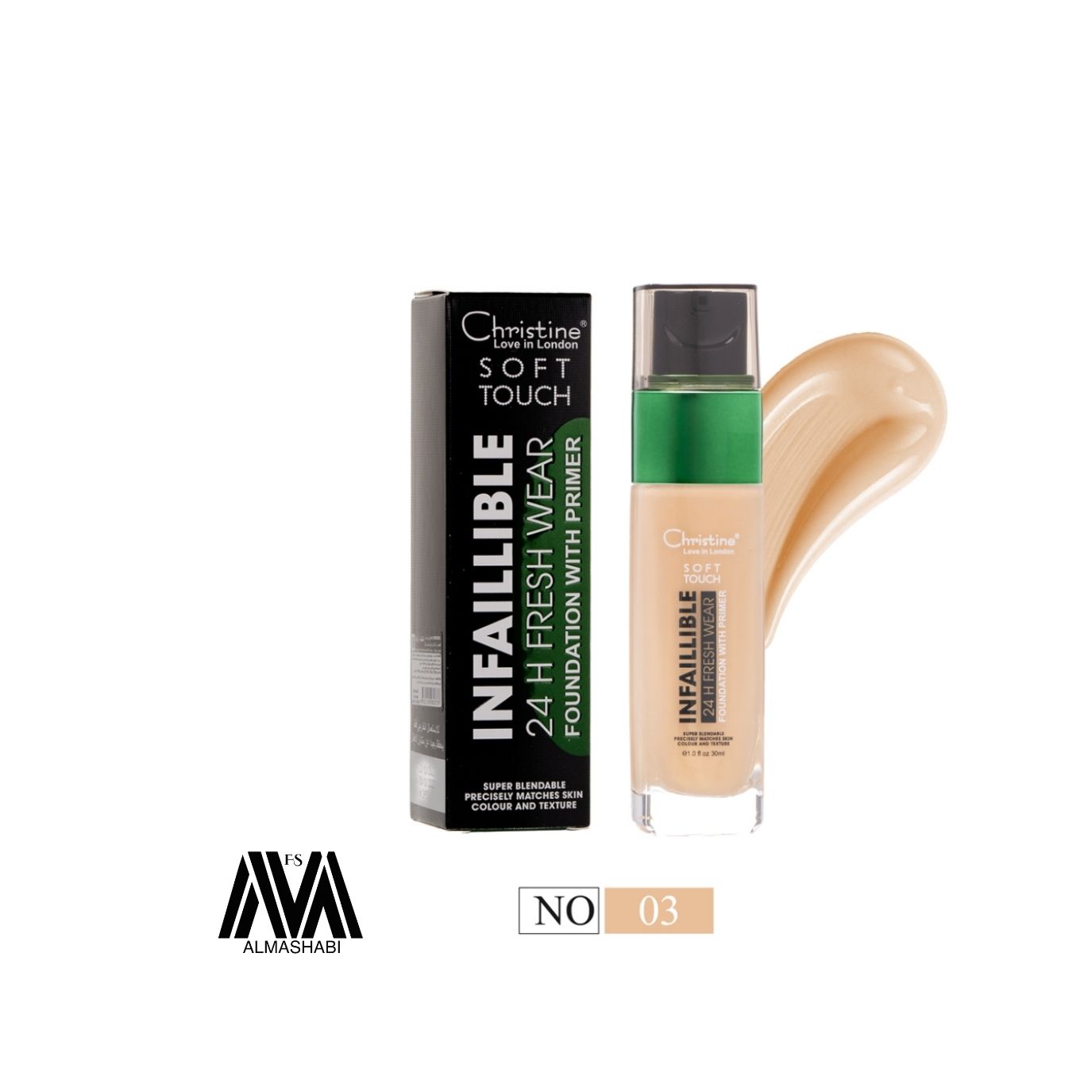  Christine Soft Touch Full Coverage Foundation No. 03 