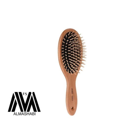  Rose Aroma Wooden Hair Brush - 4718 