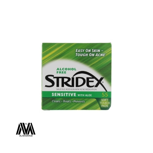  Stridex Sensitive Aloe Vera Cotton Pads - 55 Pads 
