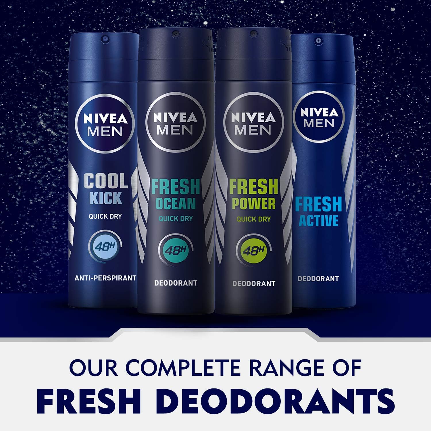  Nivea Cool Kick Men Deodorant Fresh Perfume Spray 200 ml 