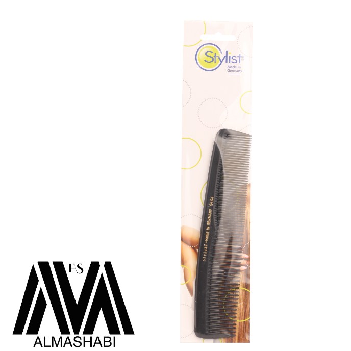  0381-German Stylist Comb Black 17.5cm 