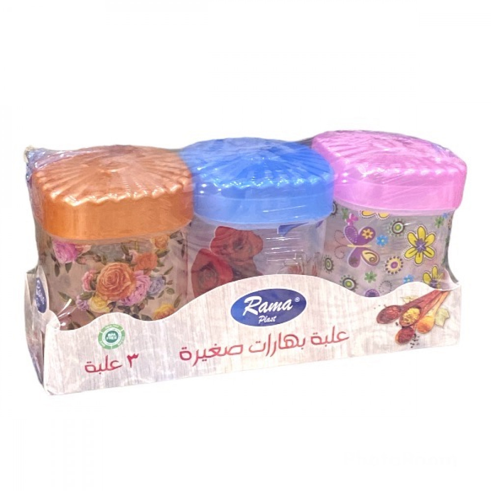  علب بهارات فاضية ملونة 4 حبة 