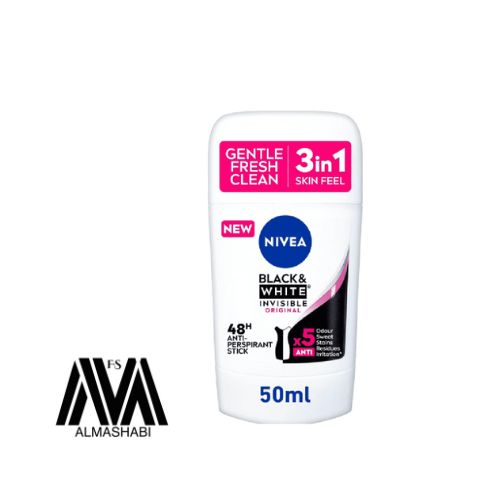  Nivea Black White Deodorant Stick for Women, 50 ml 